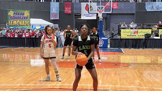 Lake guard Laneisha Palm scored 17 points to lead the Hornets past Belmont in the semifinal round of the MHSAA 2A Girls Basketball Tournament Tuesday morning at the Mississippi Coliseum.
